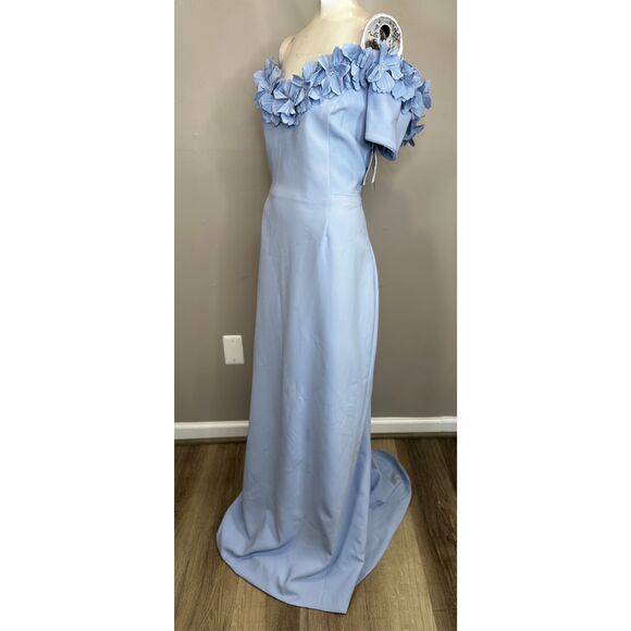 NWT Catherine Regehr Off Shoulder Sunflower Trumpet Skirt Gown Size US2 $3070 - Picture 4 of 9